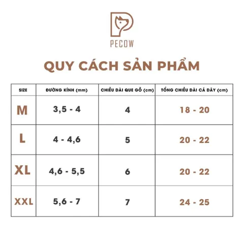 (K2) Que từ gỗ cà phê gắn dây 1 cục + nút 2 đầu - Làm sạch răng, giải stress cho boss