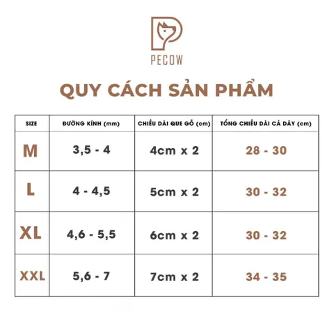 (K3) QQue từ gỗ cà phê gắn dây 2 cục + 3 nút - Làm sạch răng, giải stress cho boss