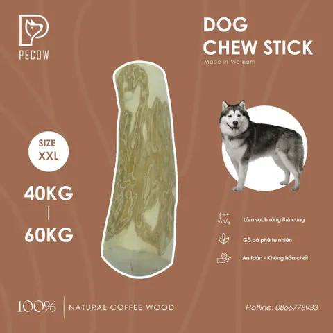 Chew Stick - Xương gặm cho chó bằng gỗ cà phê tự nhiên XXL / Giảm căng thẳng và lo âu