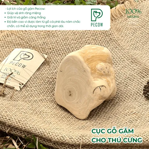Gỗ gặm PeCow Size M - Vệ sinh răng miệng, giảm căng thẳng cho thú cưng