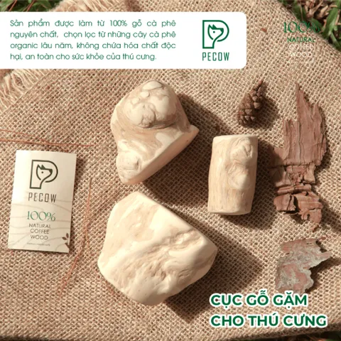 Gỗ gặm PeCow Size M - Vệ sinh răng miệng, giảm căng thẳng cho thú cưng