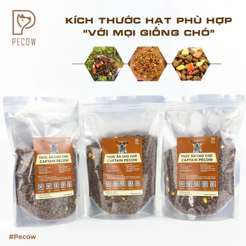(Túi 500G) Hạt Dinh Dưỡng Cho Chó Captain Pecow - Ngon miệng – Bổ dưỡng – Dễ tiêu hóa