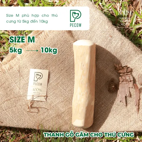 Thanh gặm cho chó bằng gỗ cà phê tự nhiên M - Giảm căng thẳng và lo âu cat toys