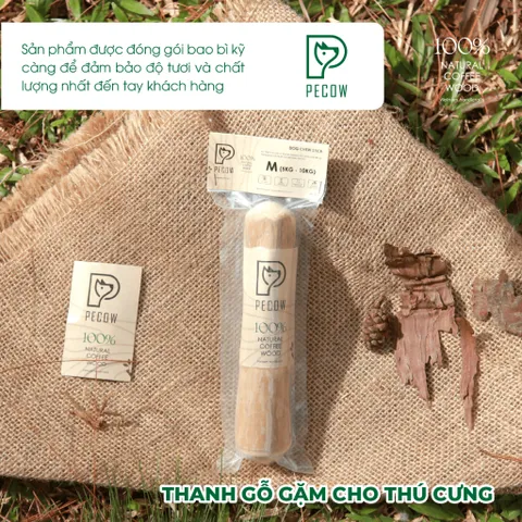 Thanh gặm cho chó bằng gỗ cà phê tự nhiên M - Giảm căng thẳng và lo âu cat toys