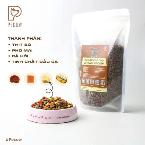 (Túi 1KG) Hạt Dinh Dưỡng Cho Chó Captain Pecow - Ngon miệng – Bổ dưỡng – Dễ tiêu hóa