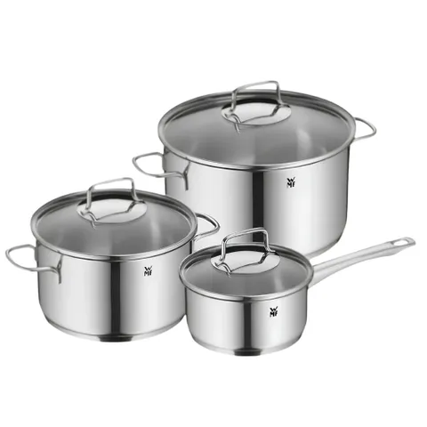 Bộ Nồi WMF Astoria 3 Món Inox Cao Cấp - Chất Liệu Cromargan, Đáy 3 Lớp, Dùng Cho Bếp Từ, Nội Địa Đức Chính Hãng