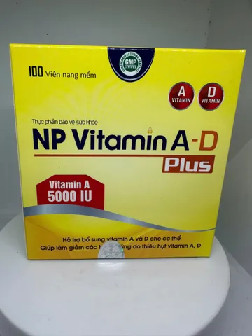 NP Vitamin A-D Plus bổ sung Vitamin A và D giúp sáng mắt, giảm khô da, xơ tóc