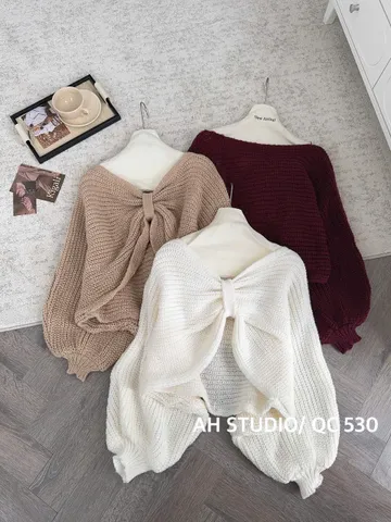 Áo khoác len nữ dáng rộng mặc được 2 kiểu