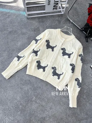 Áo khoác len cardigan nữ hình cún hàng chuẩn đẹp