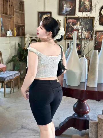 [Bigsize] Quần Jean Lửng Gối Nữ Hàng Co Giãn Mạnh Mẫu Cào Rách Nhẹ Màu Xám Mã 0059