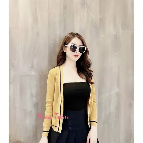 Áo khoác len cardigan dệt kim hàng nhập