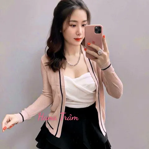 Áo khoác len cardigan dệt kim hàng nhập