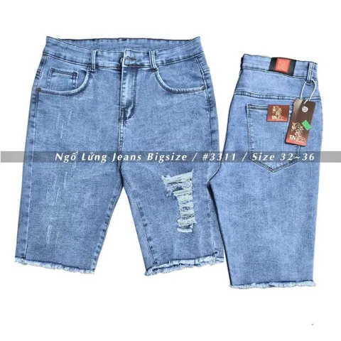 [Bigsize] Quần Jean Lửng Gối Nữ Hàng Co Giãn Mạnh Ảnh Chụp Thật Từ 60-85kg Mã 3311
