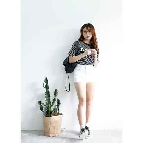 [Size 31-35] Quần Sọt Jean Nữ Màu Trắng Mẫu Rách Co Giãn Mạnh Size Đại