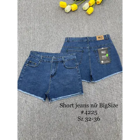 [Bigsize] Quần Sọt Jean Nữ Mẫu Trơn Tua Lai Hàng Co Giãn 4277