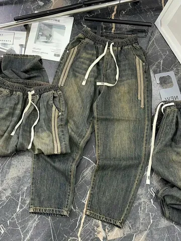 Quần Baggy Jean Nữ Lưng Chun Wash Màu QC Siêu Xinh