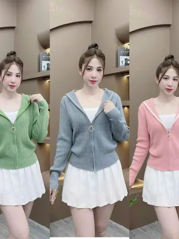 Áo khoác len nón hàng cao cấp ảnh thật