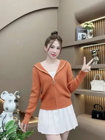 Áo khoác len nón hàng cao cấp ảnh thật