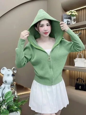 Áo khoác len nón hàng cao cấp ảnh thật