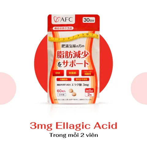 [CHÍNH HÃNG] Viên Uống Ellagic Acid AFC Nhật Bản (Gói 60 Viên)