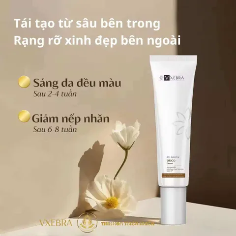 Kem dưỡng da cao cấp dưỡng ẩm sáng da, mờ thâm nám, chống lão hóa VXEBRA tự nhiên lành tính an toàn với da nhạy cảm, bà bầu 50g/tuýp