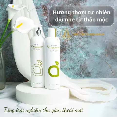 Combo dầu gội dầu xả Vnaturecare phục hồi tóc hư tổn, ngừa tóc rụng cho tóc vào nếp suôn mượt 300ml/ chai