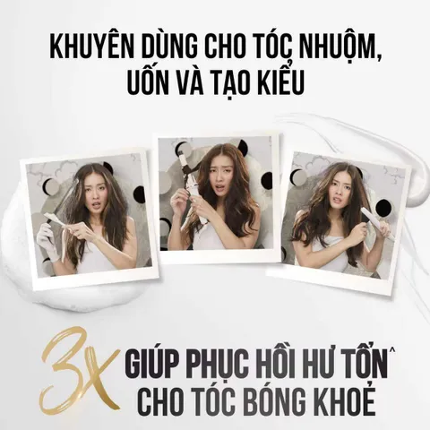 Combo dầu gội dầu xả Vnaturecare phục hồi tóc hư tổn, ngừa tóc rụng cho tóc vào nếp suôn mượt 300ml/ chai