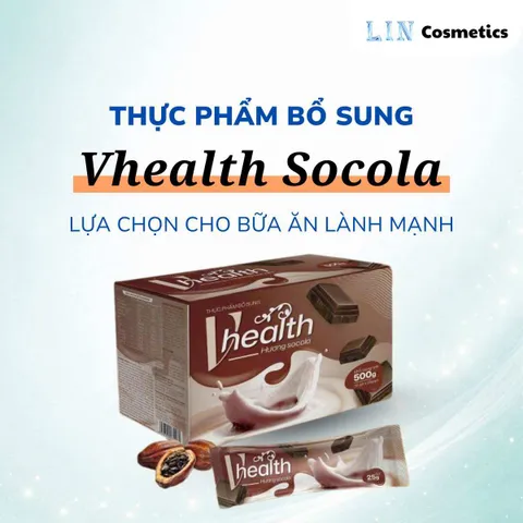 Vhealth Socola Dinh Dưỡng Dạng Bột Hỗ Trợ Bổ Sung Năng Lượng, Chăm Sóc Thể Trạng Hằng Ngày 20 gói/ hộp