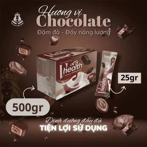 Vhealth Socola Dinh Dưỡng Dạng Bột Hỗ Trợ Bổ Sung Năng Lượng, Chăm Sóc Thể Trạng Hằng Ngày 20 gói/ hộp