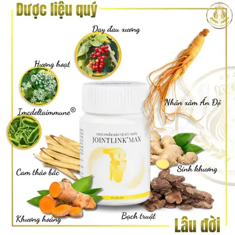 Viên uống xương khớp Jointlink max hỗ trợ giảm đau nhức xương khớp, viêm khớp. Giúp chắc khỏe xương 30 viên/ lọ