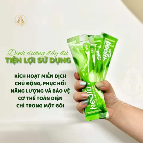 [SALE GÓI DÙNG THỬ] Ngũ cốc dinh dưỡng VHEALTH hương trà xanh, hấp thụ dễ, tiêu hóa khỏe. Vị thanh mát, ít ngọt 10 gói