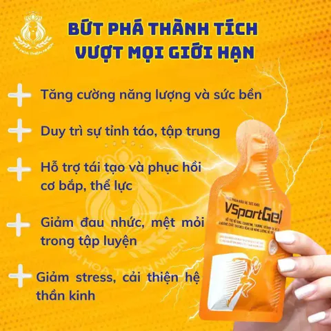 VsportGel thực phẩm bổ sung sức khỏe, bù khoáng cho cơ thể, đặc biệt phù hợp với ai chơi thể thao