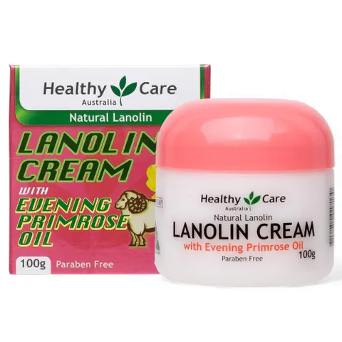 Kem Cừu Với Tinh Dầu Hoa Anh Thảo 100g - Healthy Care Lanolin Cream With Eveing Primrose Oil 
