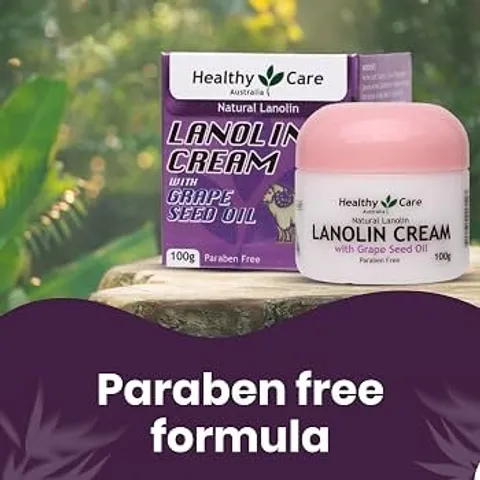 [Hàng Úc] KEM DƯỠNG TRẮNG DA NHAU THAI CỪU LANOLIN CREAM WITH GRAPE SEED OIL - 100G