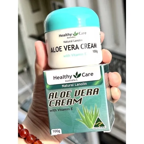 Kem dưỡng da nhau thai cừu HEALTHY CARE LANOLIN ALOE VERA WITH VITAMIN E tinh chất nha đam