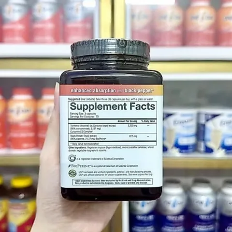 Viên uống Youtheory Turmeric 2250 mg |210 viên| Chống viêm/Hỗ trợ xương khớp chuyên sâu & Hỗ trợ chức năng gan/tiêu hóa [SP Chuẩn Mỹ]