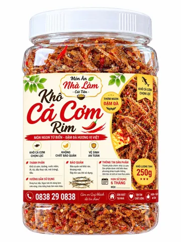 Cá Cơm Khô Rim Hủ 250g - Món Ăn Nhà Làm Cát Tiên
