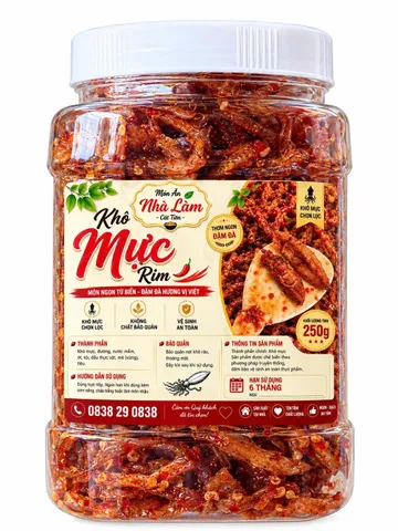 Mực rim nhà làm hủ 250g
