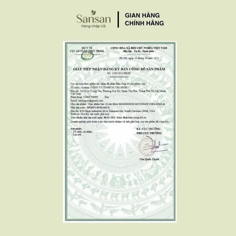 Viên Uống Bổ Sung Magie Sports Research Chelated Magnesium Glycinate 160mg 180 200 Viên – Magnesium Glycinate Vegan