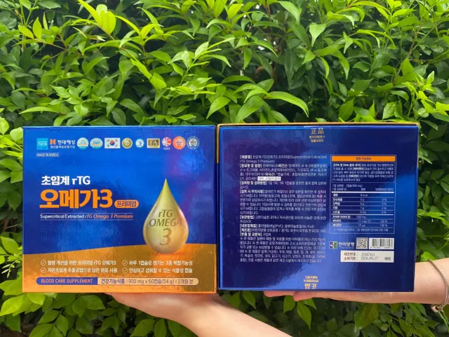 Thực phẩm bảo vệ sức khỏe Supercritical Extracted rTG Omega 3 Premium 60v - Omega 3 cao cấp Hàn Quốc - nhập khẩu chính ngạch