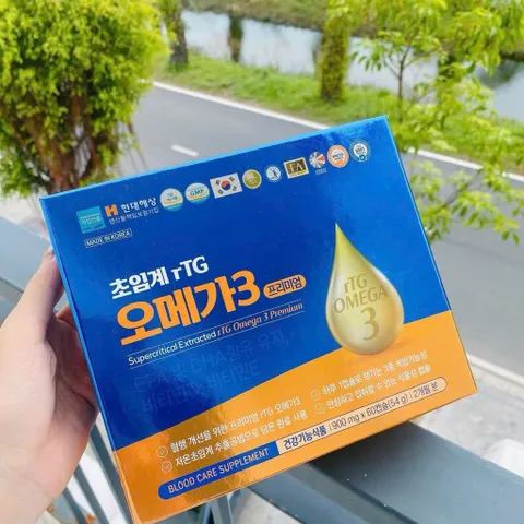 Thực phẩm bảo vệ sức khỏe Supercritical Extracted rTG Omega 3 Premium 60v - Omega 3 cao cấp Hàn Quốc - nhập khẩu chính ngạch