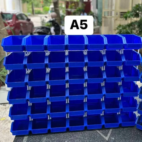 Khay Nhựa A5 {Combo 42 cái} Đựng Linh Kiện Ốc Vít Cỡ Nhỏ - Kệ Dụng Cụ Hòa An Plastic KT 20x13x9cm