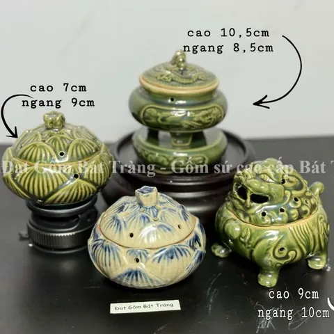 Lư xông trầm hương gốm sứ nhiều hình mẫu hoa văn thiết kế đa dạng gốm sứ Bát Tràng