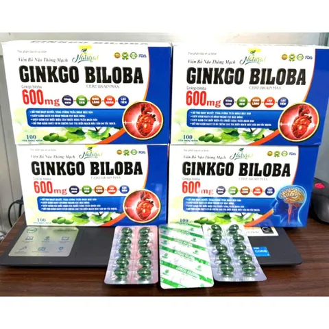 Hoạt huyết dưỡng não Ginkgo Biloba 600mg Giúp hoạt huyết, tăng cường lưu thông máu, giảm đau đầu chóng mặt 