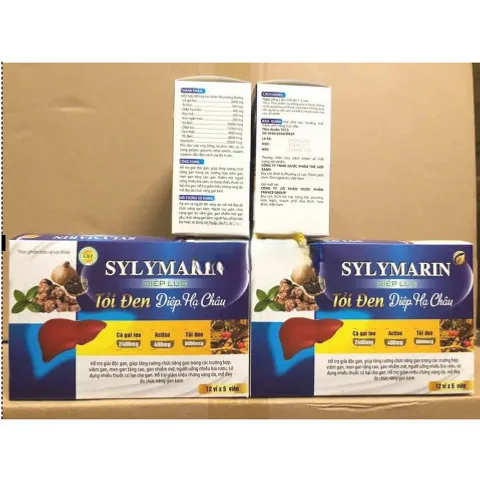 SYLYMARIN DIỆP LỤC TỎI ĐEN DIỆP HẠ CHÂU SILYMARIN giải độc gan, mát gan, hạ men gan, Giải độc gan 