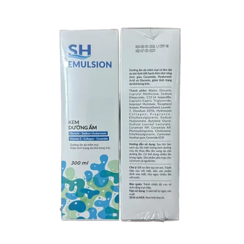 Kem Dưỡng Ẩm Derma SH Emulsion Giúp Làm Mềm Da, Dưỡng Ẩm, Giảm Ngứa Chống Lão Hóa - 300ml