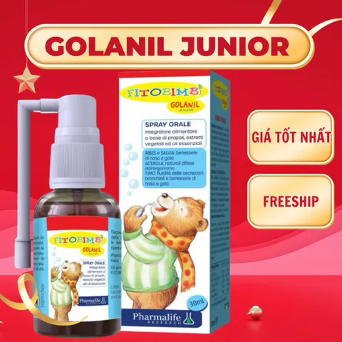 Golanil Fitobimbi xịt sát khuẩn cổ họng cho em bé