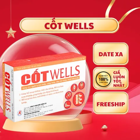 CỐT WELLS -CỐTWELLS hỗ trợ cho người khô cứng khớp đau mỏi khớp, thoái hoá khơp hộp 30 viên