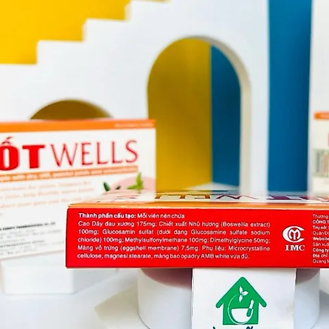 CỐT WELLS -CỐTWELLS hỗ trợ cho người khô cứng khớp đau mỏi khớp, thoái hoá khơp hộp 30 viên