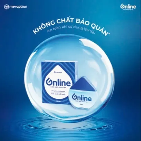 Nước mắt nhân tạo ONLINE 12ml giữ ẩm hằng ngày, bổ sung khoáng chất hạn chế khô mắt, không chất bảo quản - T302203014